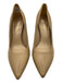 Sam Edelman Shoe Size 6.5 Beige Leather Pointed Toe Gold detail Pumps Beige / 6.5