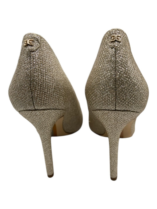Sam Edelman Shoe Size 9.5 Beige & Silver Suede Pointed Toe Gold detail Pumps Beige & Silver / 9.5
