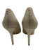 Sam Edelman Shoe Size 9.5 Beige & Silver Suede Pointed Toe Gold detail Pumps Beige & Silver / 9.5