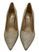 Sam Edelman Shoe Size 9.5 Beige & Silver Suede Pointed Toe Gold detail Pumps Beige & Silver / 9.5