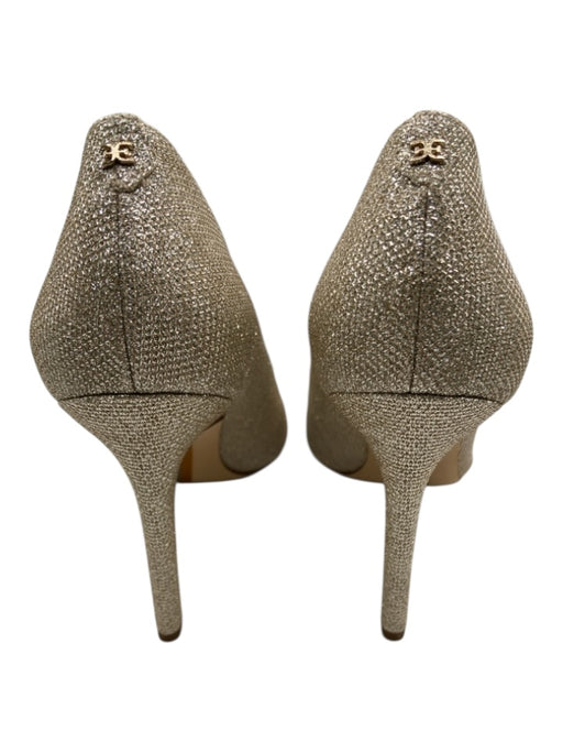Sam Edelman Shoe Size 10 Beige & Silver Suede Pointed Toe Gold detail Pumps Beige & Silver / 10