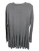 Free People Size M Gray Viscose Blend Rib Knit Solid Drop Waist Above Knee Dress Gray / M