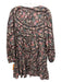 Cleobella Size M Brown, Pink, Multi Cotton 3/4 Balloon Sleeve Floral Dress Brown, Pink, Multi / M
