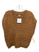 Pistola Size L light brown Wool Blend Cable Knit V Neck Vest Sweater light brown / L