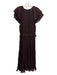 Cleobella Size M Black & Brown Viscose Flutter Cap sleeve Paisley Midi Dress Black & Brown / M