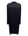 Bella Dahl Size L Black Viscose Blend Ribbed Knit Solid Button Front Maxi Dress Black / L