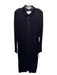 Bella Dahl Size L Black Viscose Blend Ribbed Knit Solid Button Front Maxi Dress Black / L