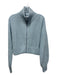 S'edge Size M Sky Blue Nylon Blend Sequin Detail Rib Knit Zip Up Jacket Sky Blue / M