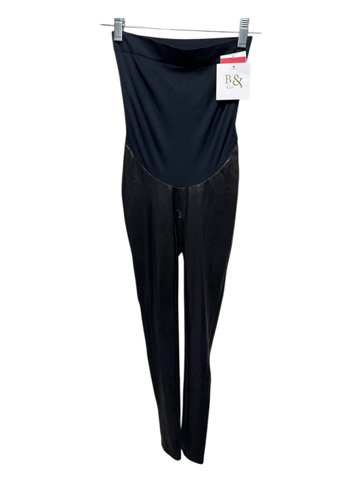 Spanx Size XS Black Nylon Blend Coated Solid High Rise Maternity Pants Black / XS