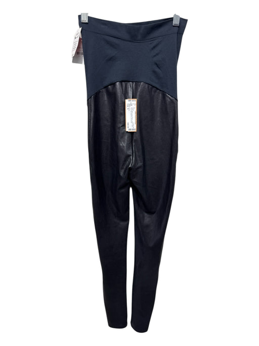 Spanx Size S Black Nylon Blend Coated Solid High Rise Maternity Pants Black / S