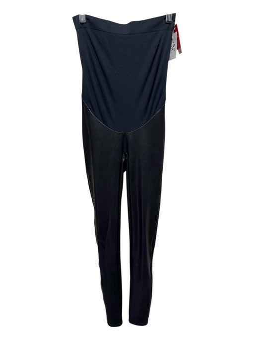 Spanx Size S Black Nylon Blend Coated Solid High Rise Maternity Pants Black / S