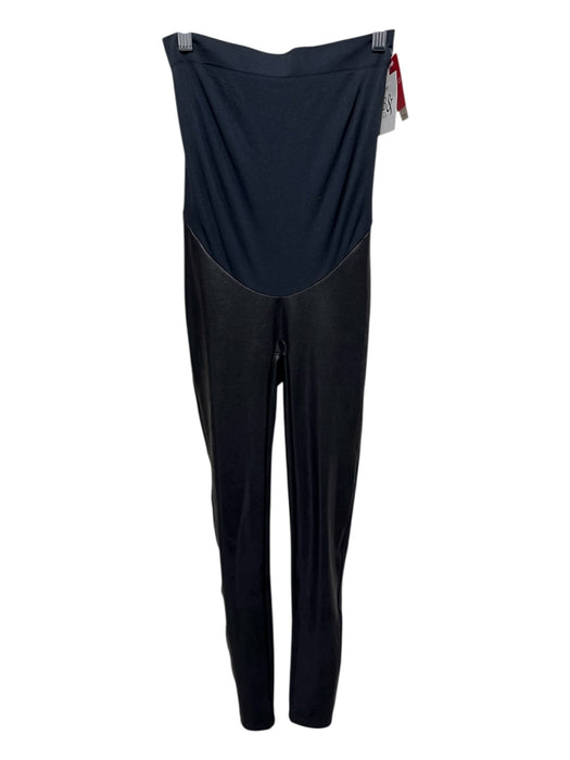 Spanx Size S Black Nylon Blend Coated Solid High Rise Maternity Pants Black / S