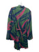 Alden Adair Size M Green, Blue, Pink Polyester Metallic Thread Abstract Dress Green, Blue, Pink / M