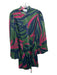 Alden Adair Size M Green, Blue, Pink Polyester Metallic Thread Abstract Dress Green, Blue, Pink / M