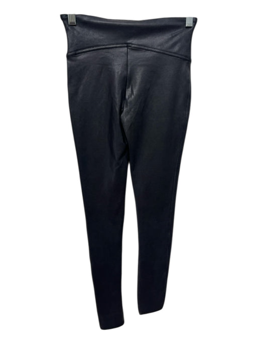 Spanx Size XS Black Nylon Blend Coated Solid High Rise Full Length Leggings Black / XS