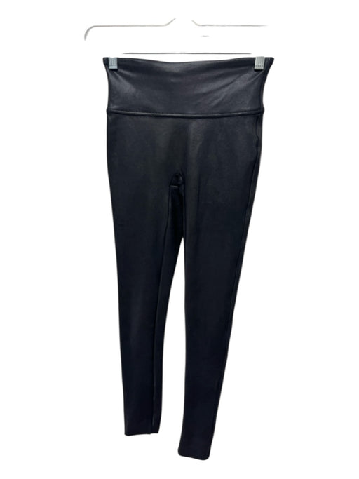 Spanx Size XS Black Nylon Blend Coated Solid High Rise Full Length Leggings Black / XS