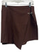 Alden Adair Size L Chocolate Brown Polyester Wrap Skort Hardware Detail Skirt Chocolate Brown / L
