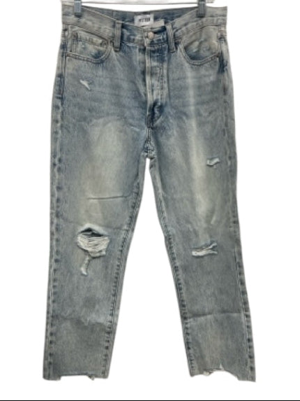 Pistola Size 28 Light Wash Cotton Denim Button Fly Distressed High Rise Jeans Light Wash / 28
