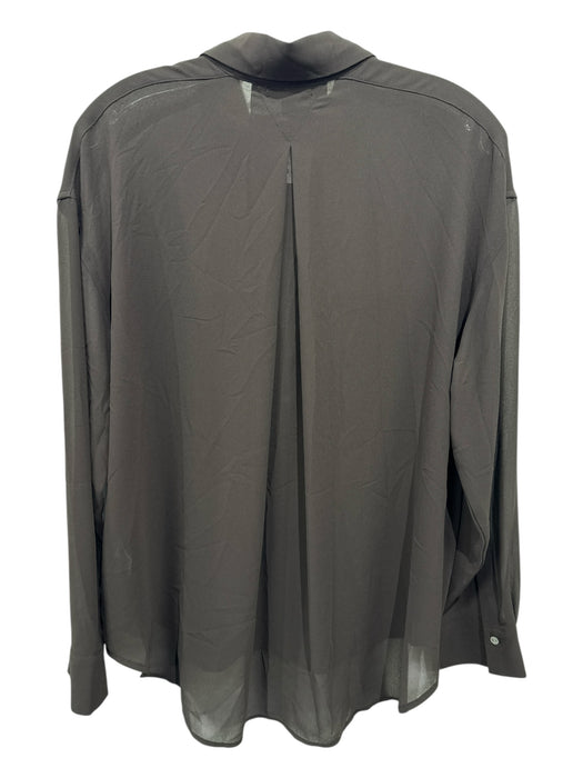 Pistola Size XS Brown Polyester Semi Sheer Solid Long Sleeve Top Brown / XS