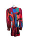 Alden Adair Size XS Red, Blue, Multi Polyester Long Balloon Sleeve Dress Red, Blue, Multi / XS