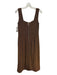 Emily McCarthy Size M Bronze Nylon Blend Wide Strap Glitter Knit Midi Dress Bronze / M
