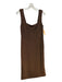 Emily McCarthy Size M Bronze Nylon Blend Wide Strap Glitter Knit Midi Dress Bronze / M