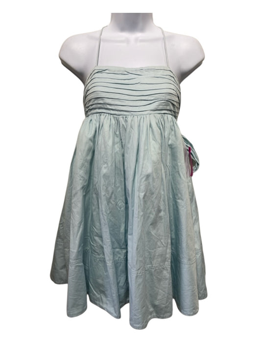 Aje. Size 6 Sky Blue Cotton Spaghetti Strap Empire Waist Square Neck Dress Sky Blue / 6