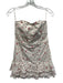 Loveshackfancy Size 4 White & Pink Cotton Denim Mini Floral Strapless Mini Dress White & Pink / 4