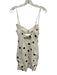 For Love & Lemons Size XS White & Black Linen Blend 3D applique Polka Dot Dress White & Black / XS