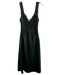 Hansen & Gretel Size S Black Polyester Satin Lace Trim Sleeveless Midi Dress Black / S