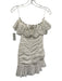 Ramy Brook Size 0 White Polyester Ruched Eyelet Floral Off Shoulder Mini Dress White / 0