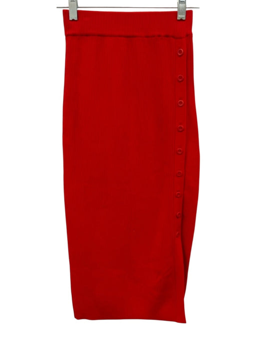 LITA by Ciara Size XS Red No Fabric Tag Ribbed Button Close Elastic Waist Skirt Red / XS