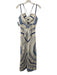 Sandro Size Est S Blue & White No Fabric Tag Striped Sleeveless Maxi Dress Blue & White / Est S