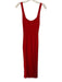 Staud Size XS Red Viscose Blend Ribbed Pleat Sleeveless Maxi Dress Red / XS