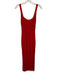 Staud Size XS Red Viscose Blend Ribbed Pleat Sleeveless Maxi Dress Red / XS