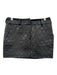 Amanda Uprichard Size XS Black PU Leather quilt embossed Mini Belt Loops Skirt Black / XS