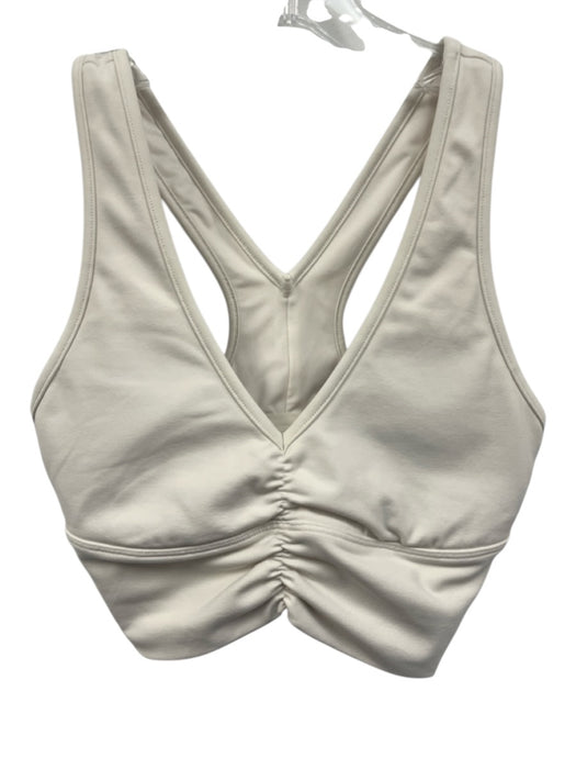 Alo Size XS Ecru Synthetic padded Athletic Top Ecru / XS