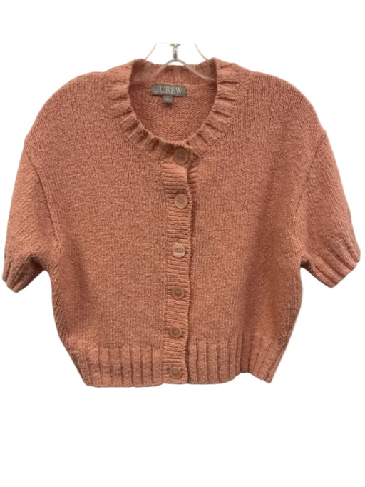 J Crew Size S Pink No Fabric Tag Button Front Knit Cap Sleeve Cardigan Pink / S