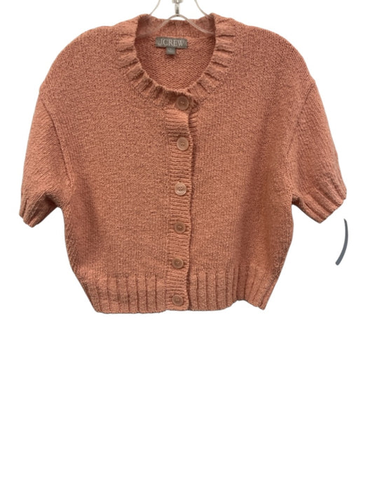 J Crew Size S Pink No Fabric Tag Button Front Knit Cap Sleeve Cardigan Pink / S