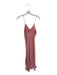 Zara Size S Blush Polyester Spaghetti Strap Button Detail Midi Dress Blush / S