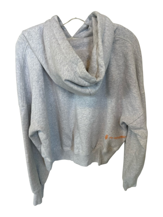 FP Movement Size S Grey Cotton Blend Heathered Hood Drawstring Sweatshirt Grey / S