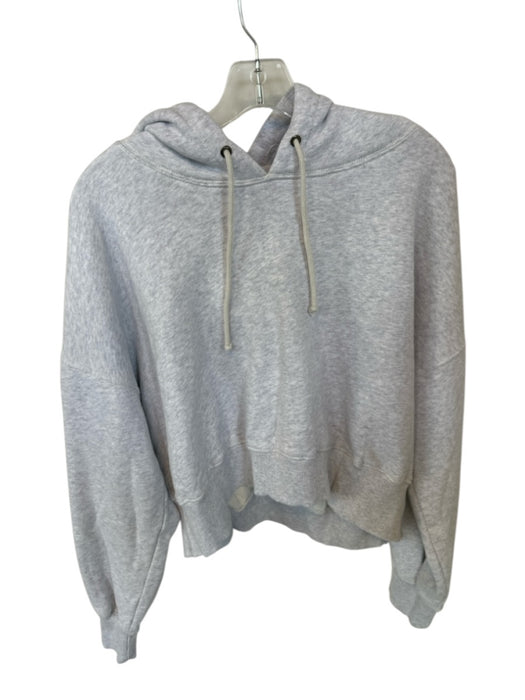 FP Movement Size S Grey Cotton Blend Heathered Hood Drawstring Sweatshirt Grey / S