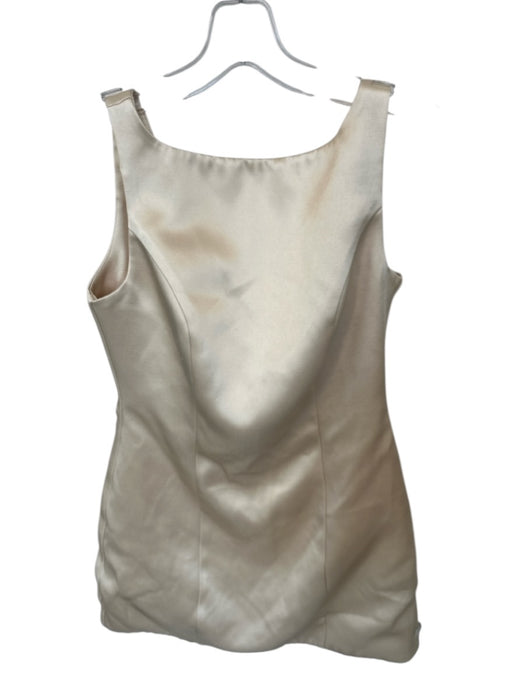 ASTR Size XS Cream Polyester Blend Bow detail Boat Neck Mini Back Zip Dress Cream / XS