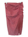 Zara Size S Red & White Polyester Blend Gingham Slit Ruched Back Zip Skirt Red & White / S