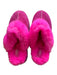 Ugg Shoe Size Est 7 Neon Pink Suede Platform Shearling Slippers Neon Pink / Est 7
