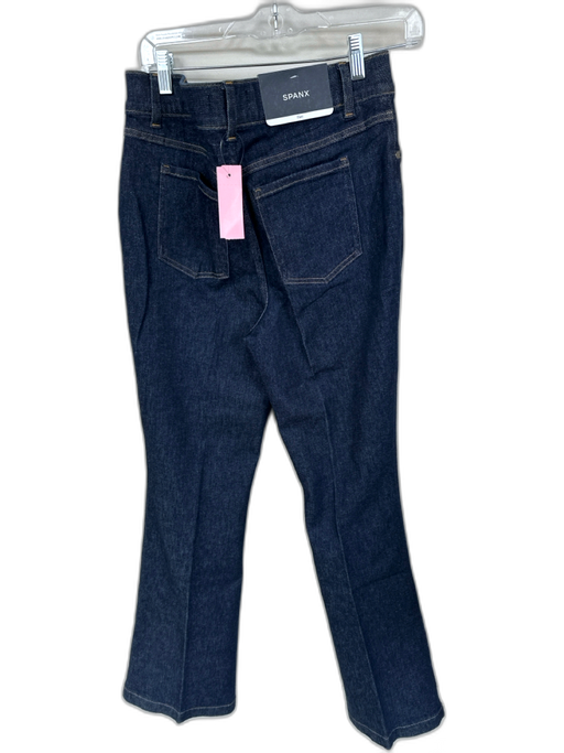 Spanx Size L Dark Wash Cotton Blend High Waist Flare Jeans Dark Wash / L