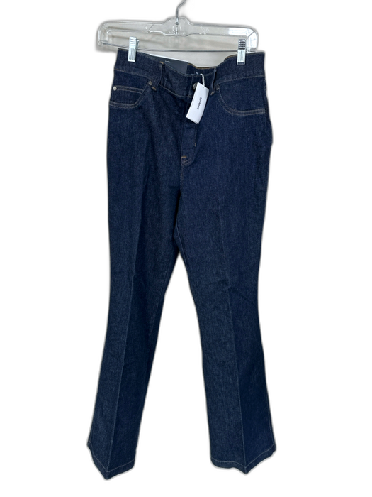 Spanx Size L Dark Wash Cotton Blend High Waist Flare Jeans Dark Wash / L