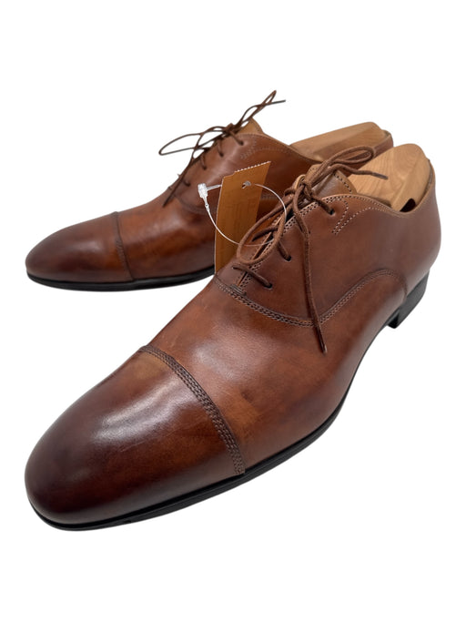 Santoni Shoe Size 9.5 Brown Leather Solid Dress Men's Shoes Brown / 9.5