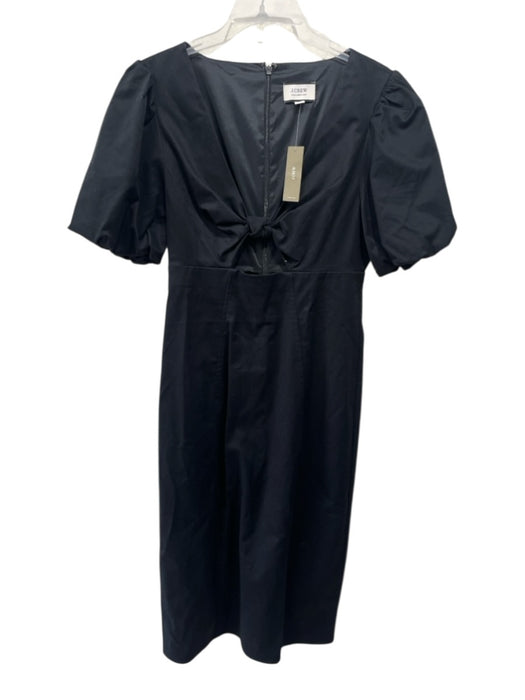 J Crew Collection Size 8 Black Cotton Front Cut Out Baker Pockets Dress Black / 8