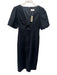 J Crew Collection Size 8 Black Cotton Front Cut Out Baker Pockets Dress Black / 8
